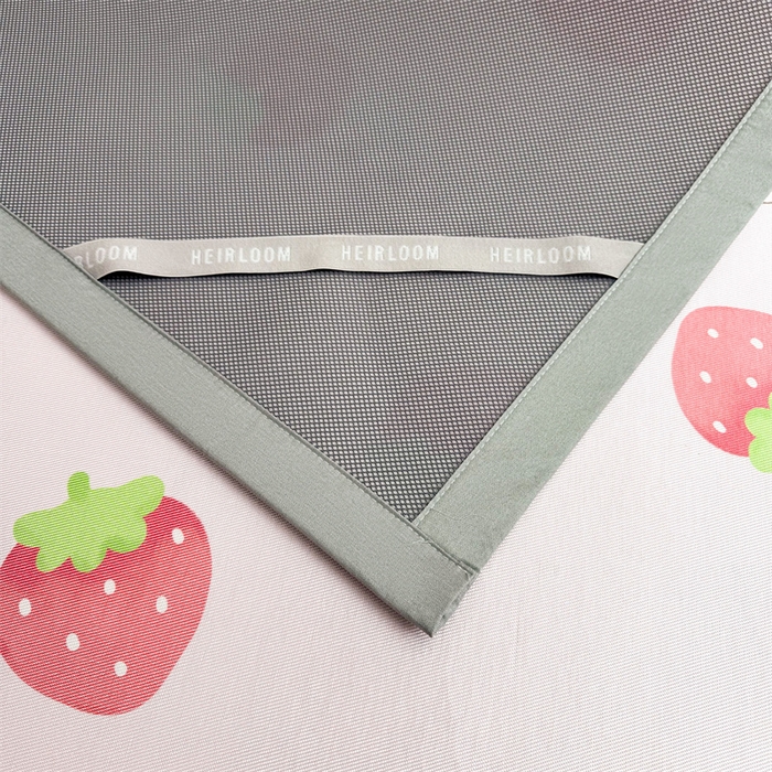 91家纺网 家纺一手货源 找家纺 雯豆2025夏季新品冰藤印花凉席三件套平铺绑带款冰丝凉席三件套 冰藤席-绑带款-草莓兔