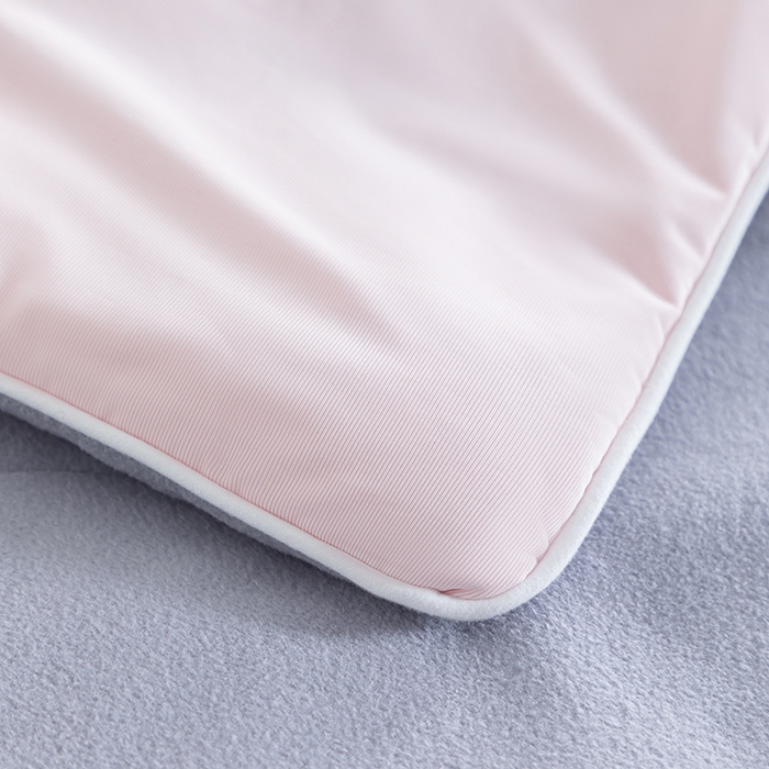 91家纺网 家纺一手货源 找家纺 吾诺 2025 锦氨凉感夏被双感被大豆夏被子被芯凉感丝夏被瓜瓜被 浅粉-浅灰