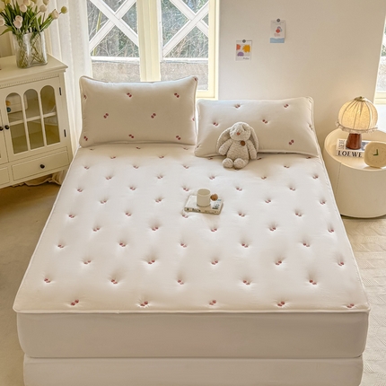 91家纺网 家纺一手货源 找家纺 （总）萌飞 2025新款A类亲肤大豆棉刺绣床垫床褥学生床垫