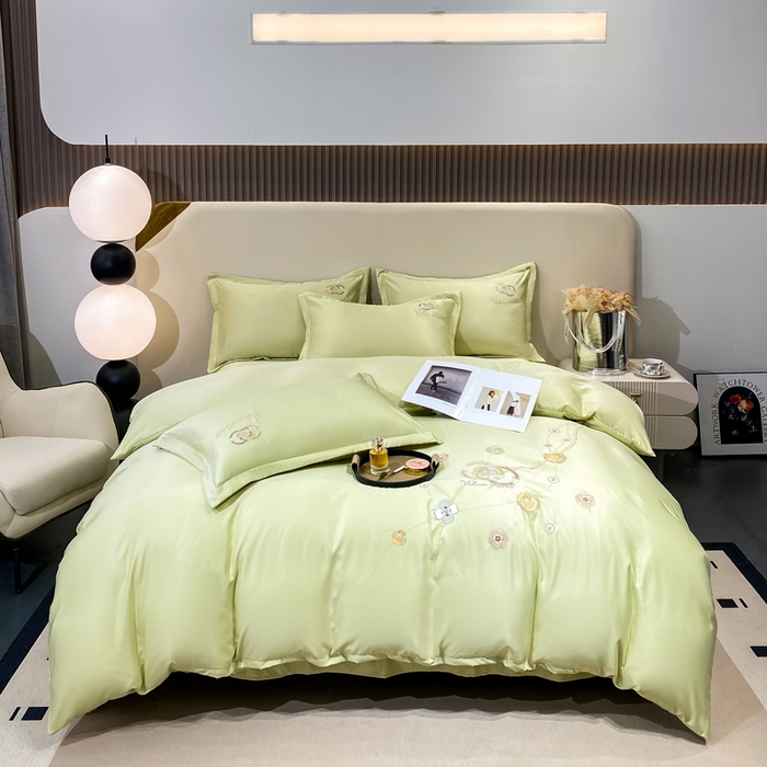 91家纺网 家纺一手货源 找家纺 （总）慧菲 2025新款轻奢水洗天丝四件套-伊恋