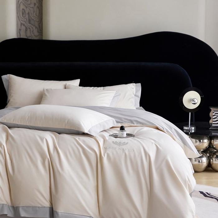 91家纺网 家纺一手货源 找家纺 金奇达家纺 2025春夏新款【特洛伊】红金裸盖™棉全棉纯棉红金裸盖棉四件套标准号全网控价（折后券后）不低于199元） 特洛伊-米灰