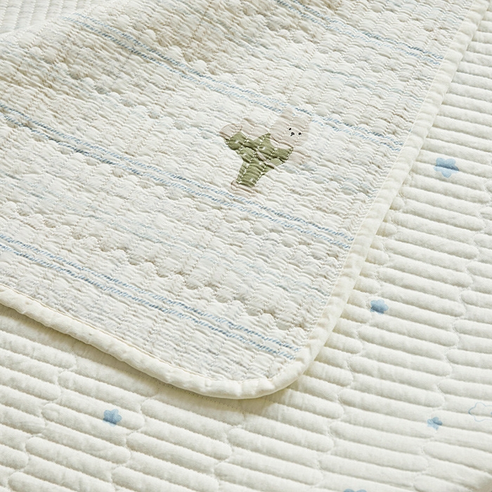 91家纺网 家纺一手货源 找家纺 舒居家纺 2025新款双面全棉酵素砂洗床盖 比利小熊