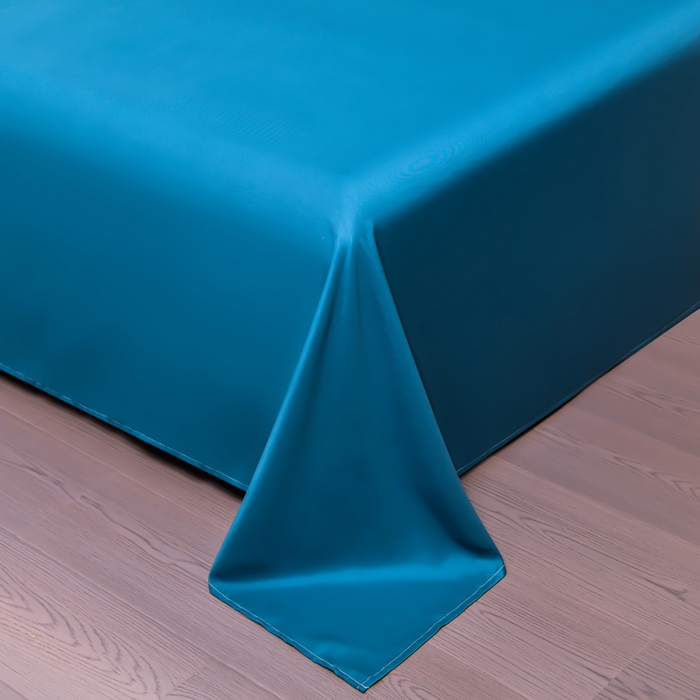 91家纺网 家纺一手货源 找家纺 伊梵居 2025新款水洗真丝刺绣夏被四件套 梵花-月光蓝