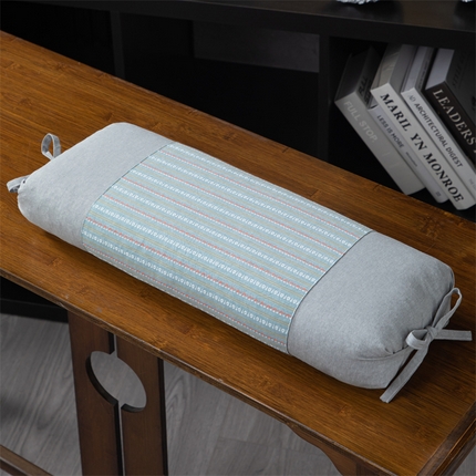 91家纺网 家纺一手货源 找家纺 （总）仁宇枕业 2025新款全棉色织提花水洗棉条纹四角绑带护颈全荞麦壳枕头枕芯