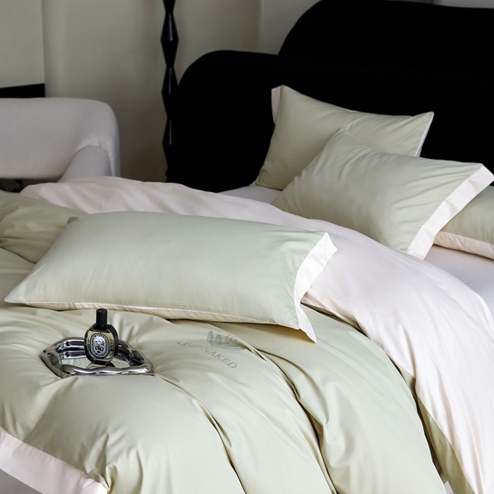 91家纺网 家纺一手货源 找家纺 金奇达家纺 2025春夏新款【特洛伊】红金裸盖™棉全棉纯棉红金裸盖棉四件套标准号全网控价（折后券后）不低于199元） 特洛伊-青柠