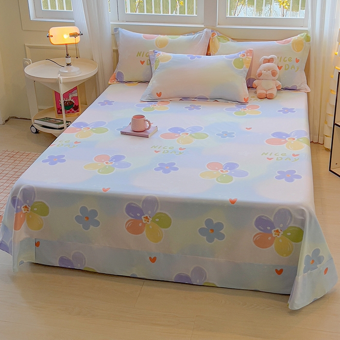 91家纺网 家纺一手货源 找家纺 拾物记 2025新款A类无荧光全喷气全棉12868单床单 陌上花