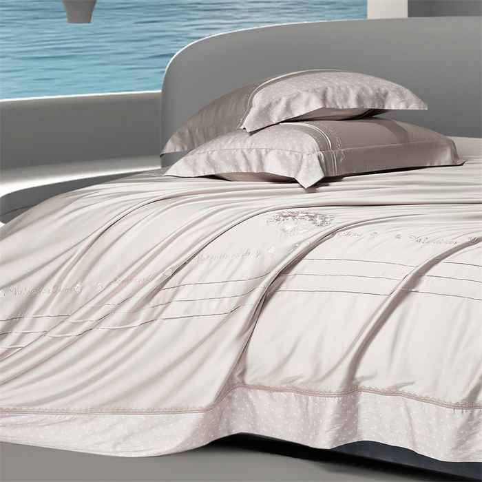 91家纺网 家纺一手货源 找家纺 高大尚婚庆馆 2025新款高端绣花四件套-艾莎 艾莎-香槟金