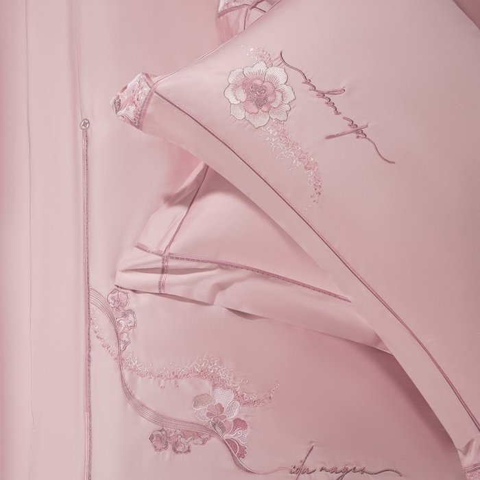 91家纺网 家纺一手货源 找家纺 （总）高大尚婚庆馆 2025新款长绒棉高端绣花四件套-罗曼蒂