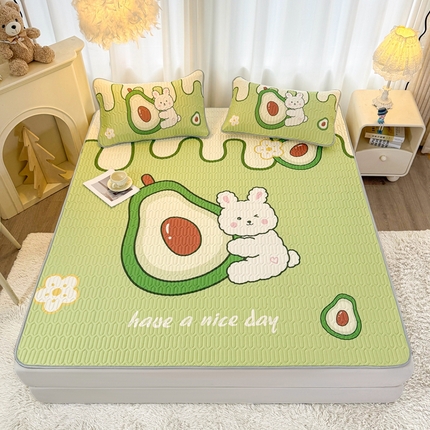 91家纺网 家纺一手货源 找家纺 （总）希廷顿 2025新款大版印花乳胶凉席三件套