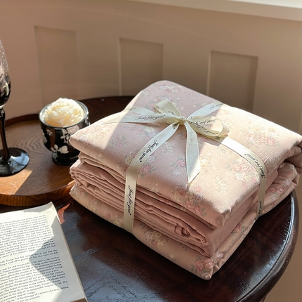 吉象双层纱叠拍四件套 百花香