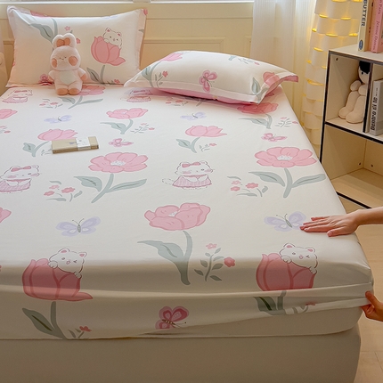 91家纺网 家纺一手货源 找家纺 （总）拾物记 2025新款A类无荧光全喷气全棉12868单床笠