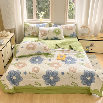 91家纺网 家纺一手货源 找家纺 寐眠 2025新款全棉印花夏被 夏被四件套 盛夏