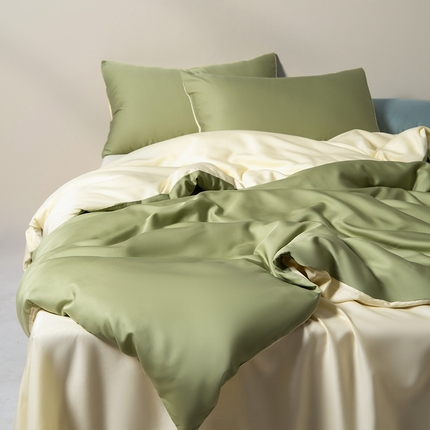 Mr.pig猪先生水洗棉 2025新款莱赛尔天丝四件套-风格二 青频绿-爱丽丝仙境