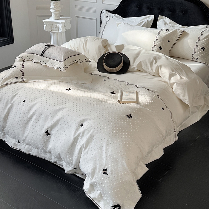 91家纺网 家纺一手货源 找家纺 优悦生活馆 2025新疆长绒棉云小甜四件套【控价领券后标准不低于268】 云小甜-香草白