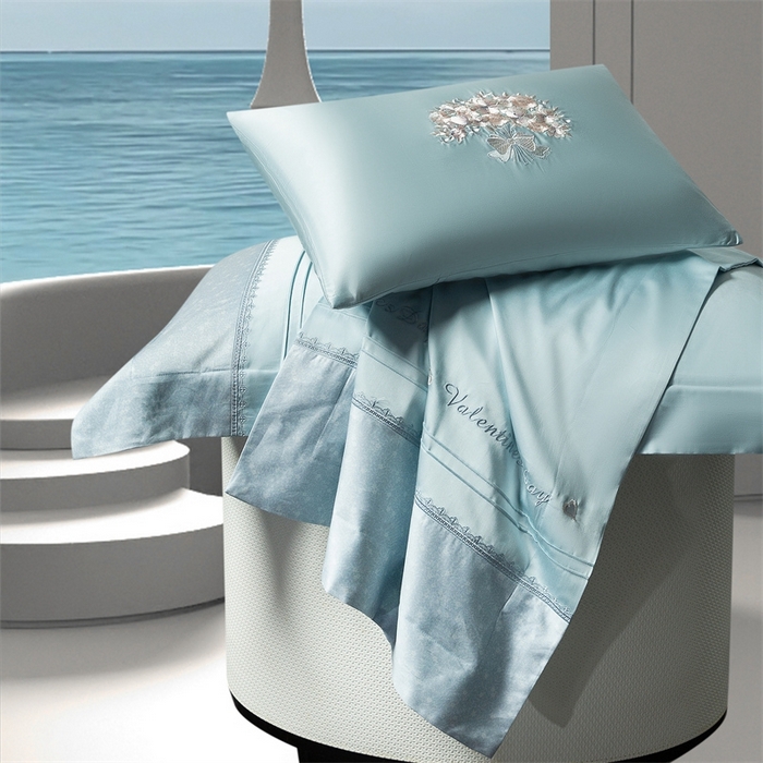 91家纺网 家纺一手货源 找家纺 高大尚婚庆馆 2025新款高端绣花四件套-艾莎 艾莎-水晶兰