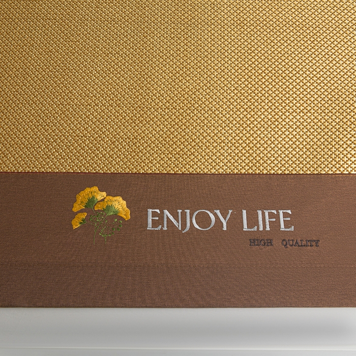 91家纺网 家纺一手货源 找家纺 琪琪阁 2026新款冰藤三明治凉席 小米花-金色