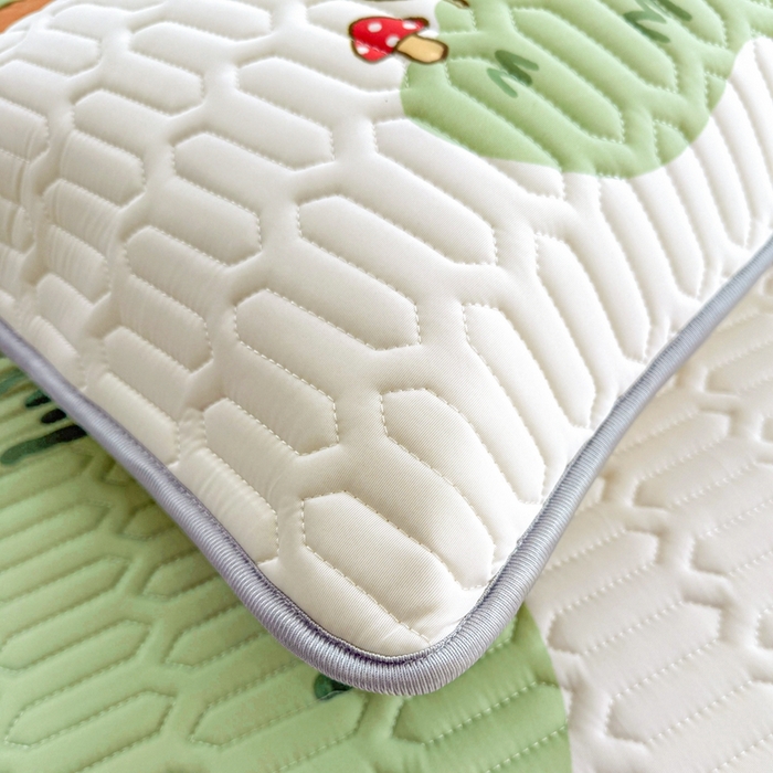 91家纺网 家纺一手货源 找家纺 希廷顿 2025新款大版印花乳胶凉席三件套 卡皮巴拉