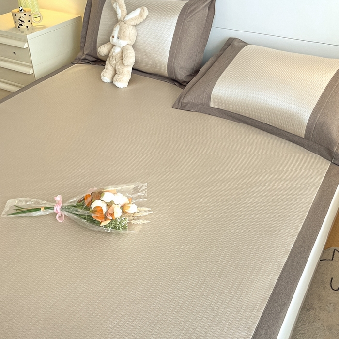 91家纺网 家纺一手货源 找家纺 阿亮家居 2025新款印花冰藤席凉席 雅典娜