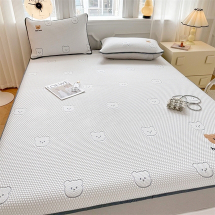 91家纺网 家纺一手货源 找家纺 （总）首尔家纺 2025新款凉豆豆席刺绣款冰丝席