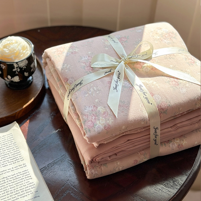 91家纺网 家纺一手货源 找家纺 吉象双层纱叠拍四件套 百花香