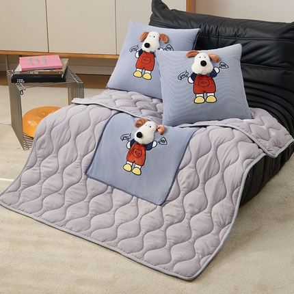91家纺网 家纺一手货源 找家纺 枕芯真意 枕芯真意 2025新款灯芯绒可爱立体卡通抱枕被被子被芯 天蓝灰-水洗棉