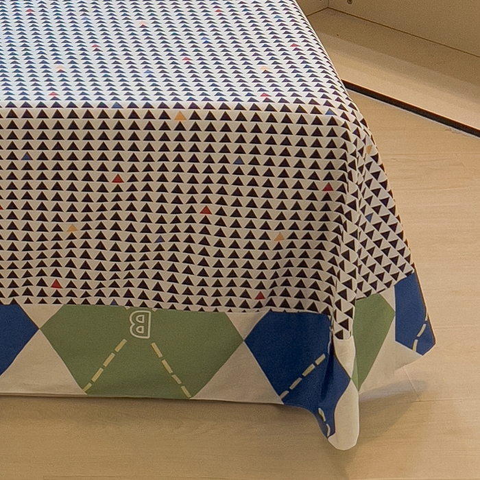 91家纺网 家纺一手货源 找家纺 拾物记 2025新款A类无荧光全喷气12868全棉B版单床单 英伦熊B版