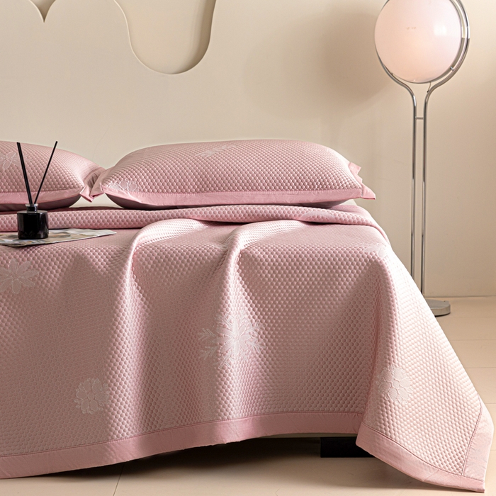 91家纺网 家纺一手货源 找家纺 阿亮家居 2025新款凉席凉豆豆软席床席款 香迪奥-樱花粉