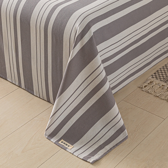 91家纺网 家纺一手货源 找家纺 阿亮家居 2025新款原棉老粗布床单系列 素雅灰