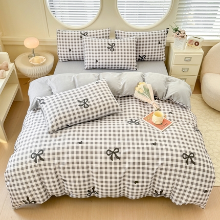 91家纺网 家纺一手货源 找家纺 铭浩 2025新款全棉印花四件套 恐龙宝贝