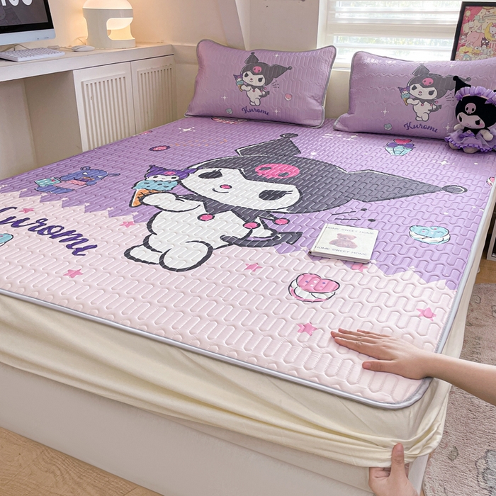 91家纺网 家纺一手货源 找家纺 （总）金爱家 2025新款三丽鸥乳胶凉席大版床笠款