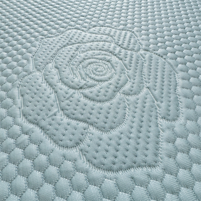 91家纺网 家纺一手货源 找家纺 恒爱家纺 2025新款冰丝国色天香夏被床盖四件套 海洋蓝