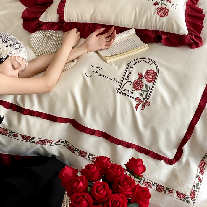 91家纺网 家纺一手货源 找家纺 （总）MIU缪家居 2025新款100支全棉四件套-洛丽塔