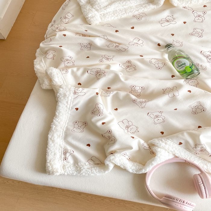 91家纺网 家纺一手货源 找家纺 （总）857家居 2025新款双层针织纱羊羔绒毛毯