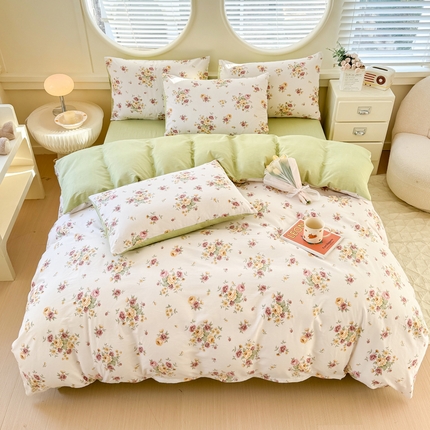 91家纺网 家纺一手货源 找家纺 铭浩 2025新款全棉印花四件套 恐龙宝贝