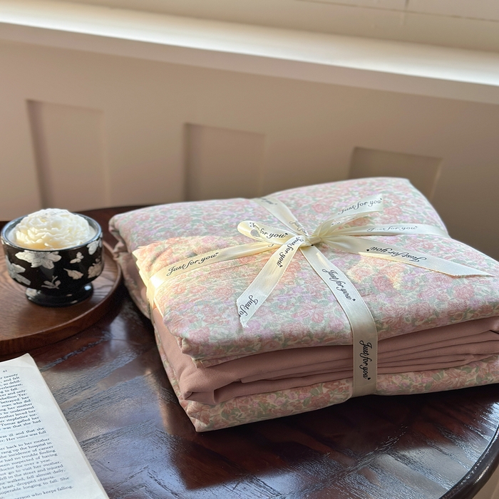 91家纺网 家纺一手货源 找家纺 吉象双层纱叠拍四件套 梨花开