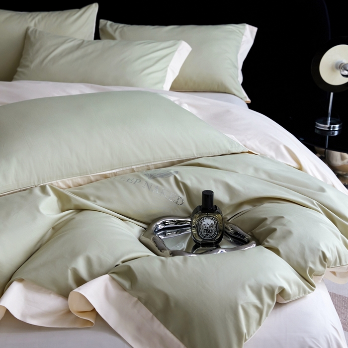 91家纺网 家纺一手货源 找家纺 金奇达家纺 2025春夏新款【特洛伊】红金裸盖™棉全棉纯棉红金裸盖棉四件套标准号全网控价（折后券后）不低于199元） 特洛伊-青柠