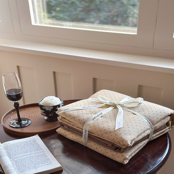 91家纺网 家纺一手货源 找家纺 吉象双层纱叠拍四件套 波尔圆舞-咖