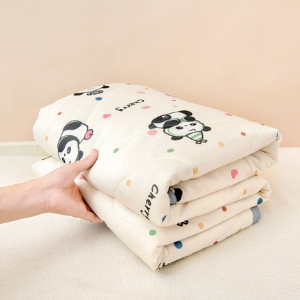 91家纺网 家纺一手货源 找家纺 鱼宝2025新款凉感丝夏被夏凉被空调被 波点熊猫