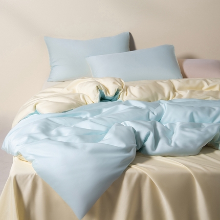 91家纺网 家纺一手货源 找家纺 Mr.pig猪先生水洗棉 2025新款莱赛尔天丝四件套-风格二 伊连青-气质灰