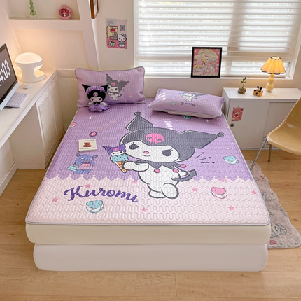 金爱家 2025新款三丽鸥乳胶凉席大版床笠款 床笠款-冰淇淋库洛米