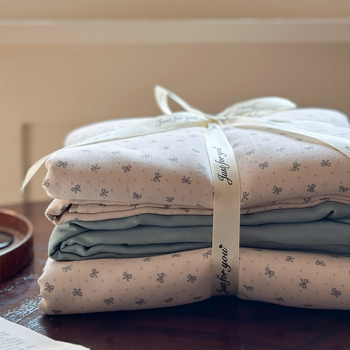 91家纺网 家纺一手货源 找家纺 吉象双层纱叠拍四件套 蝶花坊米