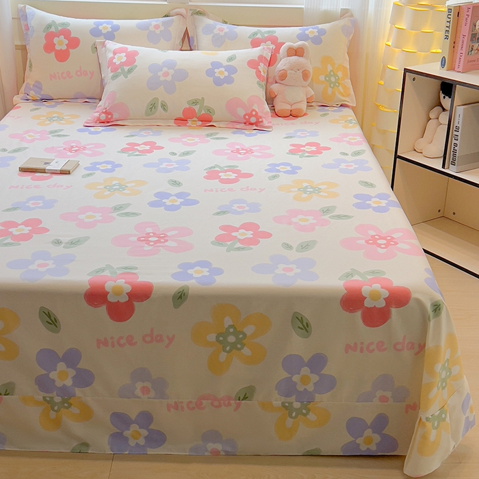 91家纺网 家纺一手货源 找家纺 拾物记 2025新款A类无荧光全喷气全棉12868单床单 繁花集