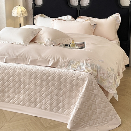 91家纺网 家纺一手货源 找家纺 （总）高端轻奢A类母婴级长绒棉全工艺刺绣四件套纯棉全棉高端春夏季爆款床上用品