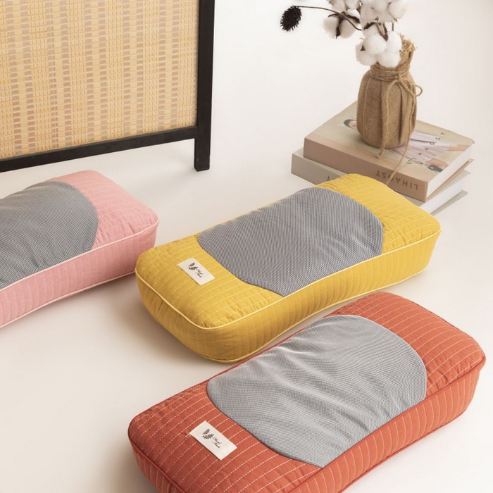 91家纺网 家纺一手货源 找家纺 （总）露函家居 2025新款全棉砂洗元宝荞麦枕枕头枕芯