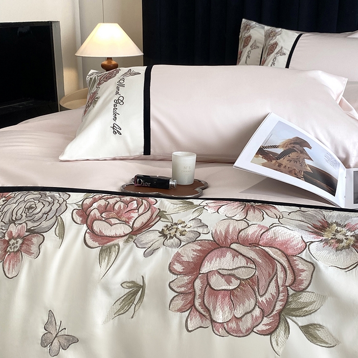 91家纺网 家纺一手货源 找家纺 优悦生活馆 2025新疆长绒棉花团锦簇四件套【价领券后标准不低于268】 花团锦簇-蜜糖粉