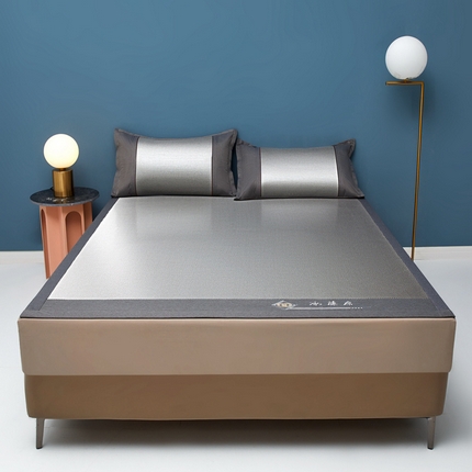 琪琪阁 2026新款冰藤三明治凉席 星星-浅灰