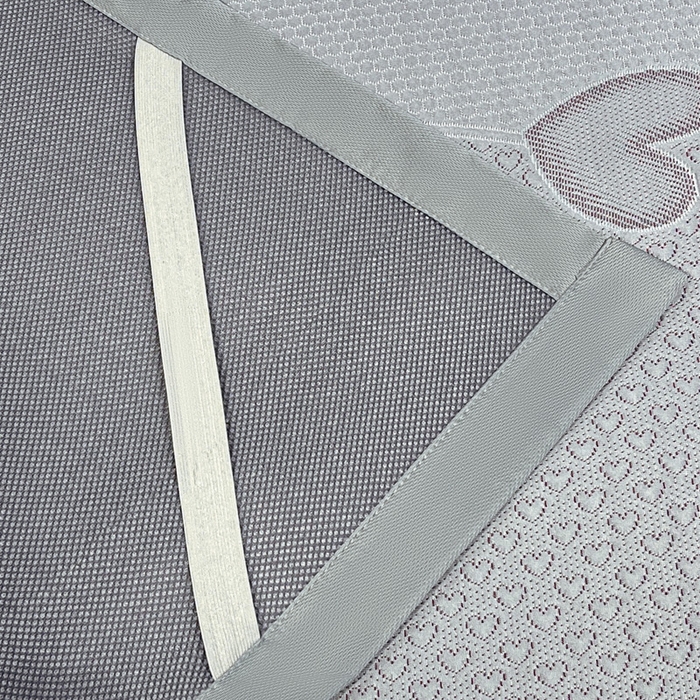 91家纺网 家纺一手货源 找家纺 阿亮家居 2025新款刺绣款凉豆豆凉席 凉豆豆-爱心灰色