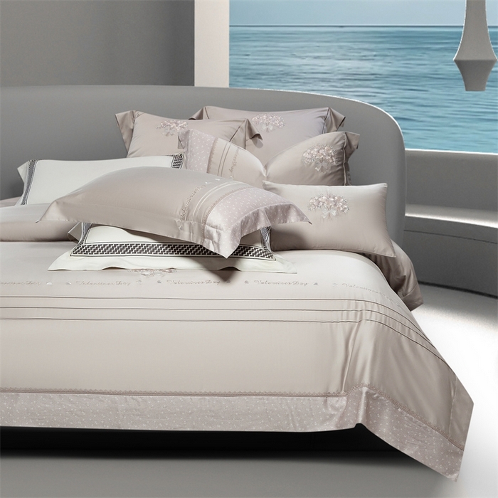 91家纺网 家纺一手货源 找家纺 高大尚婚庆馆 2025新款高端绣花四件套-艾莎 艾莎-香槟金