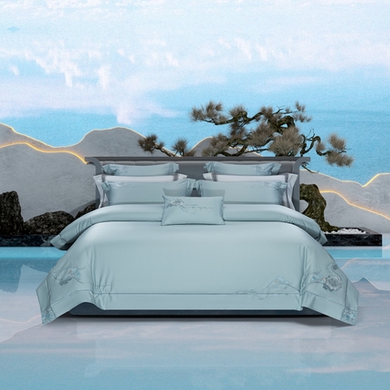 91家纺网 家纺一手货源 找家纺 （总）高大尚婚庆馆 2025新款长绒棉高端绣花四件套-罗曼蒂