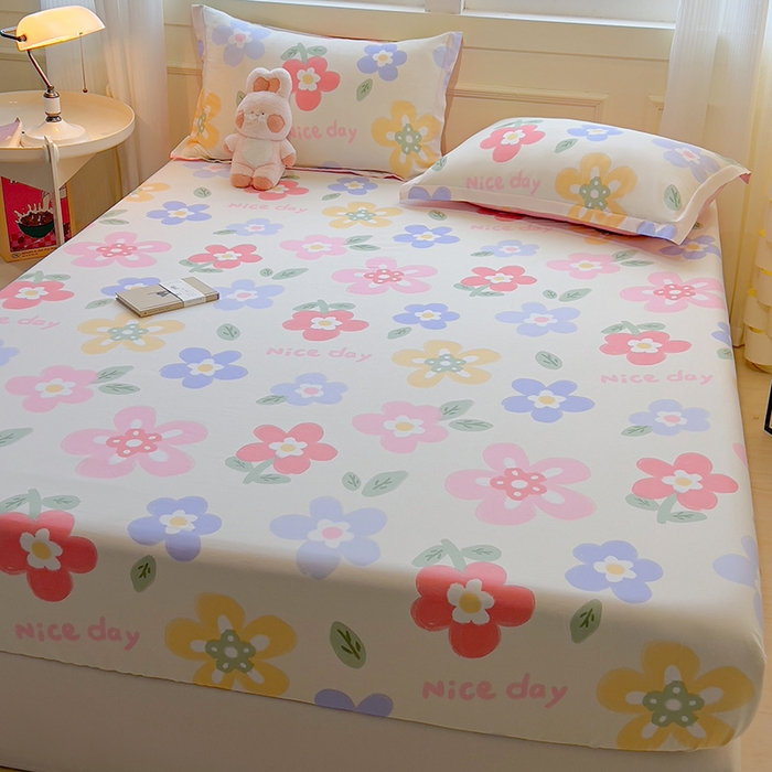 91家纺网 家纺一手货源 找家纺 拾物记 2025新款A类无荧光全喷气全棉12868单床笠 繁花集